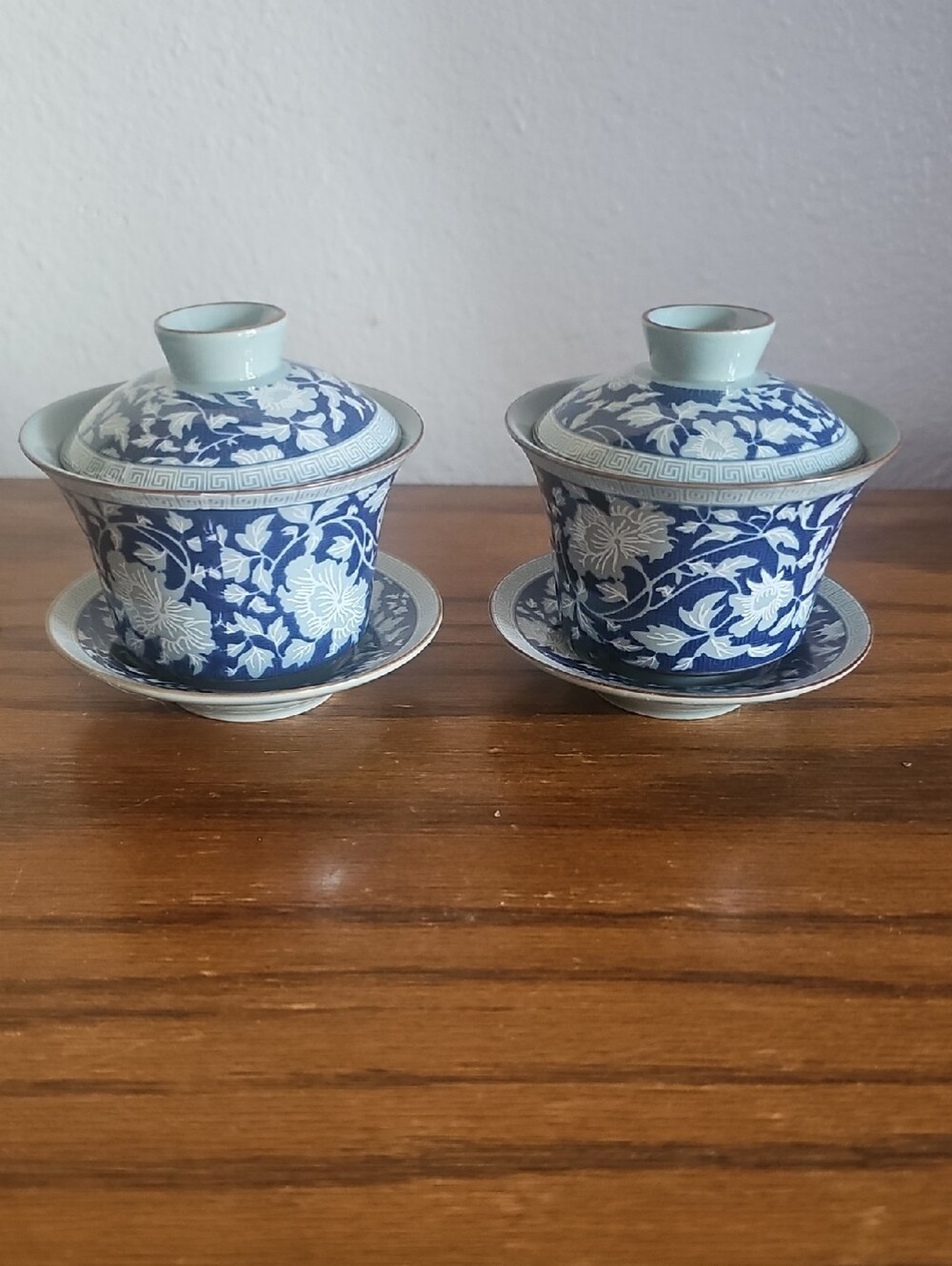 Wan Yang Tang China Qing Dynasty Porcelain Tea Ceremony Cups Tote 3 - Picture 1 of 7